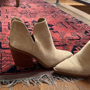 Vince Camuto Tan Suede Ankle Boots